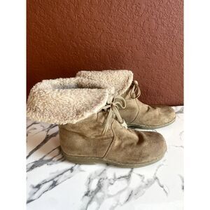 New - Bamboo Boots with Faux Fur Trim and Inner Lining